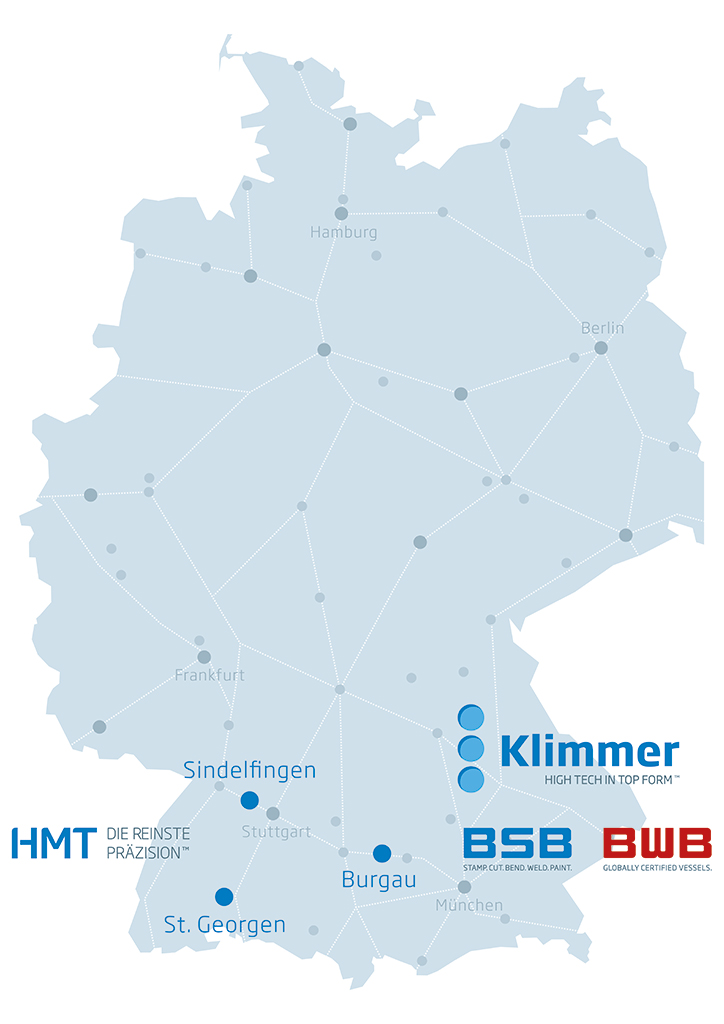 Standorte der Klimmer Group